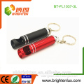 Wholesale Cheap Aluminum Alloy Small Size 3*LR44 button cell powered Customized 3 led flashlight Keychain with bottle opener